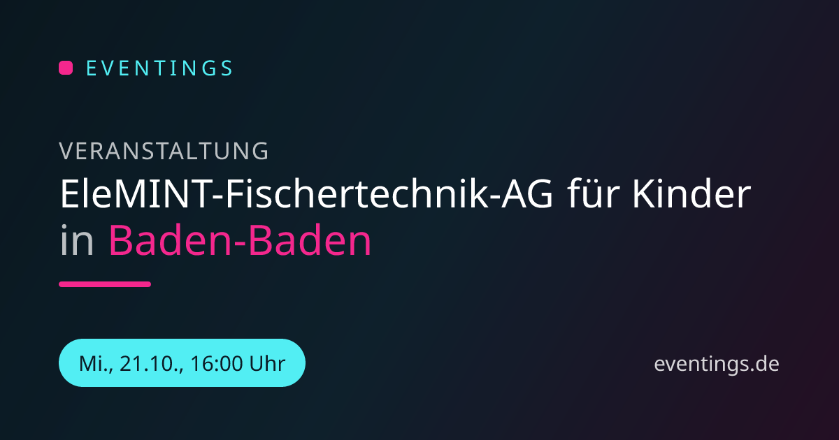 EleMINT-Fischertechnik-AG für Kinder