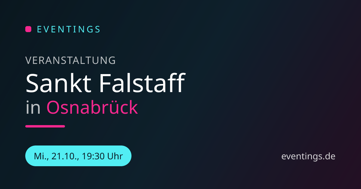 Sankt Falstaff in Osnabrück | Eventings